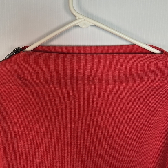 Free People We The Free Womens Nikaka Thermal Knit Top Zip Shoulder Size XS Red - Picture 11 of 15